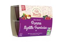PUREE POMME MYRTILLE FRAMBOISE 4X100G